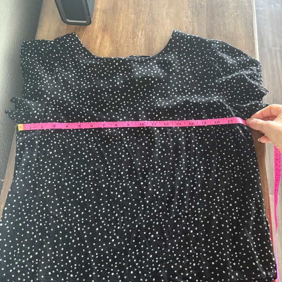 XHILARATION black an white polka dot tie top - Picture 7 of 9